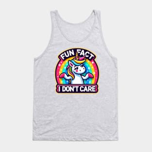 Colorful Unicorn - Don't Care Tank Top